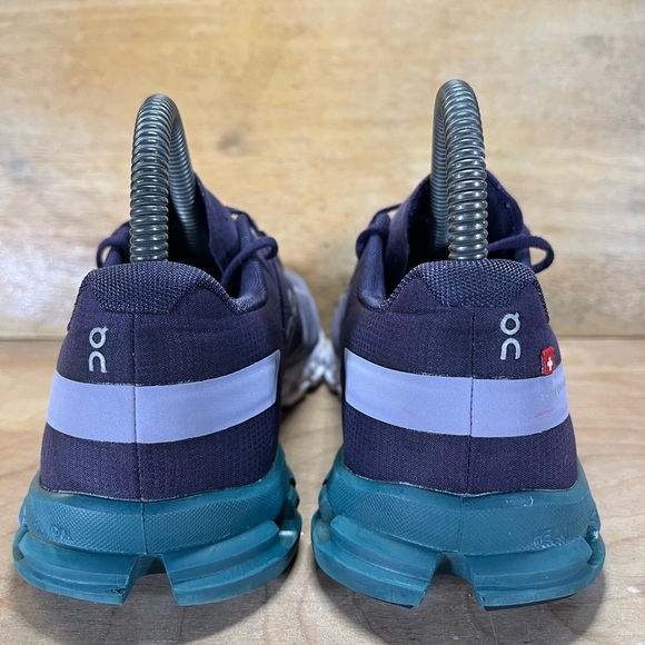 On CloudFlow REFLECTIVE Womens Size 6.5 Running Shoes Sneakers Violet Green - Picture 5 of 11